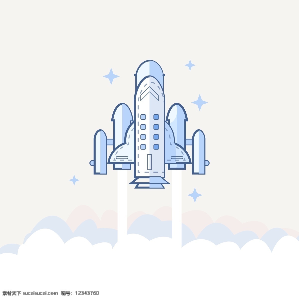航天火箭图标 卡通 创意 航天 火箭 app 图标