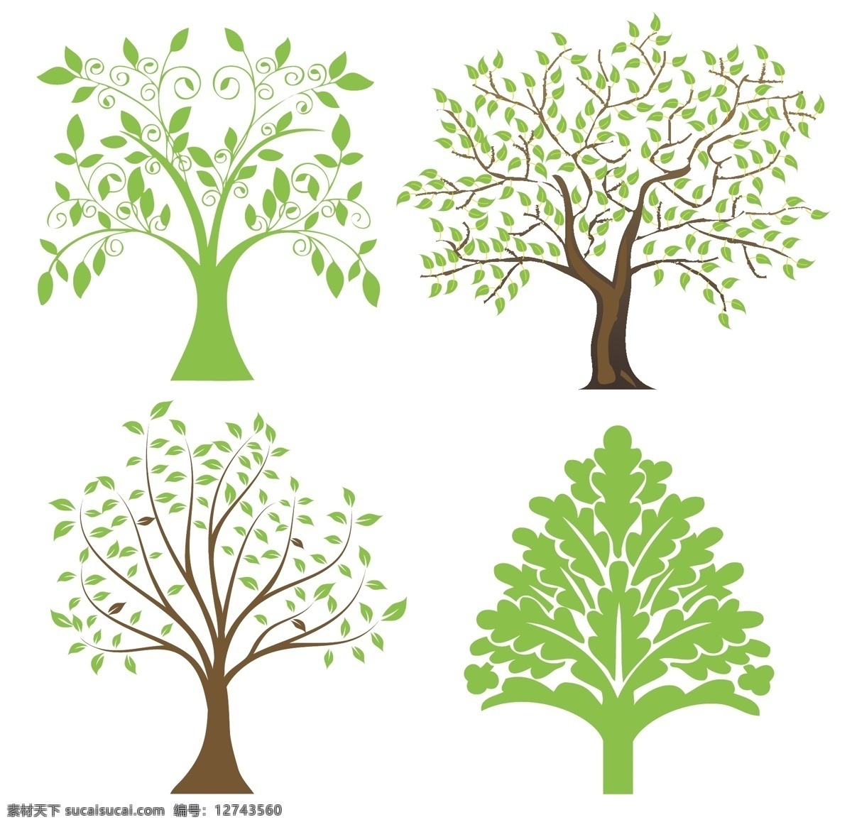 装饰树 树 树叶 植物 矢量树 园林设计 环境设计