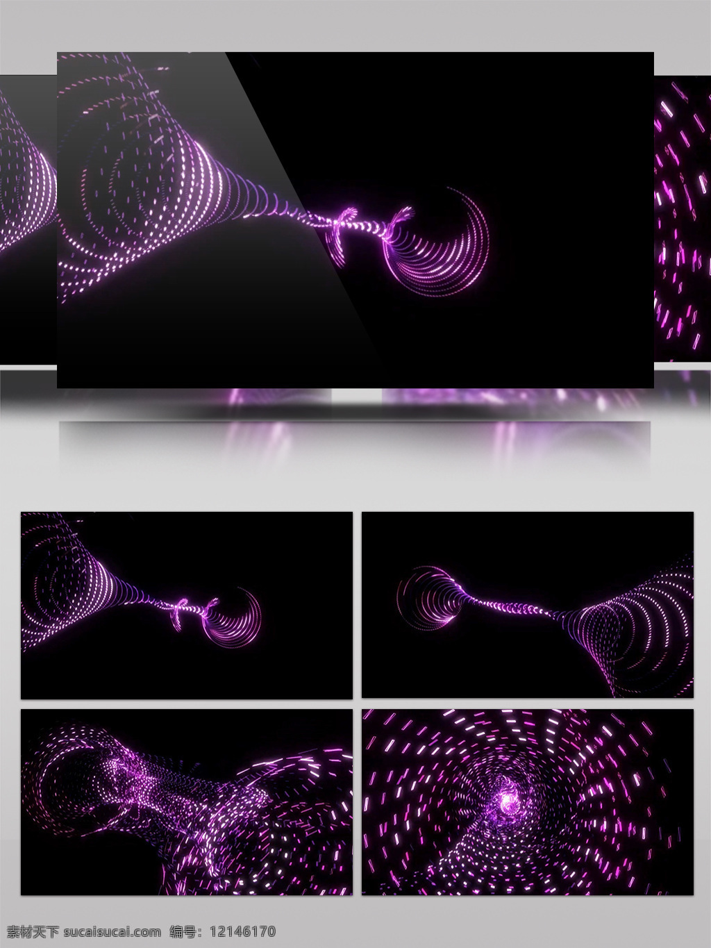 紫色 动感 粒子 视频 圆环 烟雾 梦幻 视频素材 动态视频素材