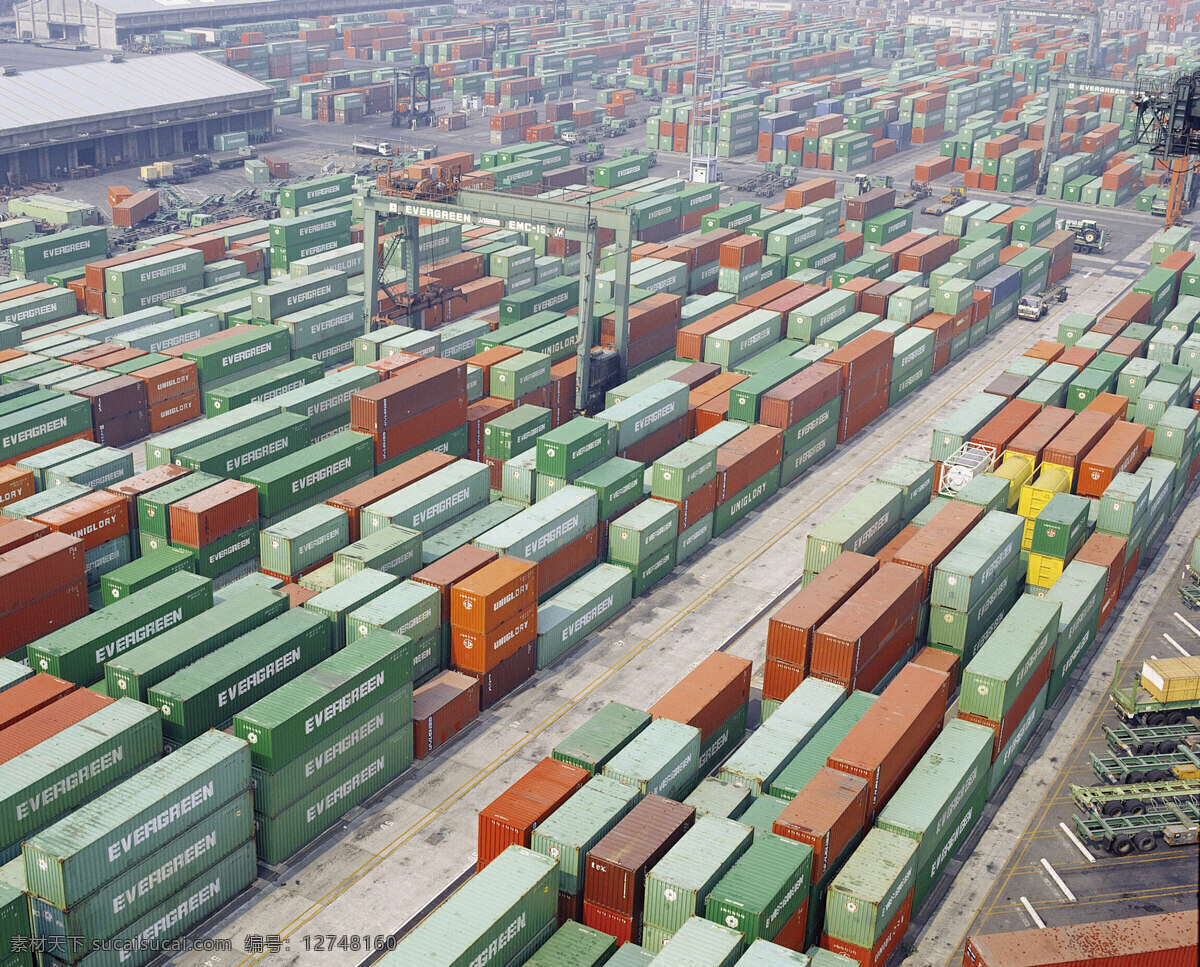 集装箱 码头 堆场 大海 泊位 机械 船务 港口 工业生产 现代科技