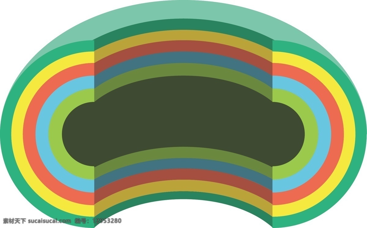 彩色 创意 图标 插画 ppt图表 圆环切面图表 ppt常用 统计图 信息图 数据图 彩色创意图标