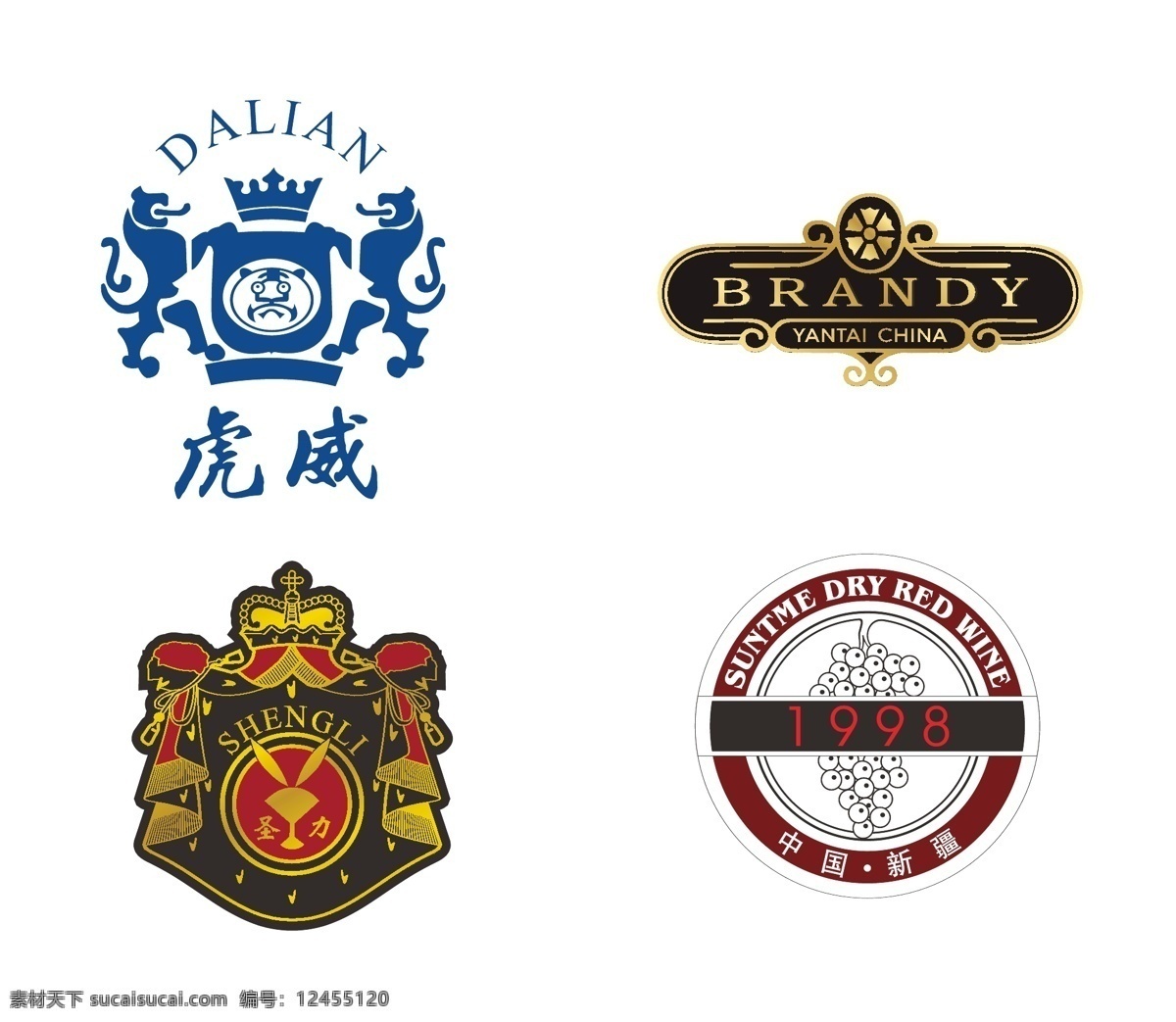 葡萄酒 logo 葡萄 虎 矢量 花纹 欧式花纹 标志图标 企业 标志