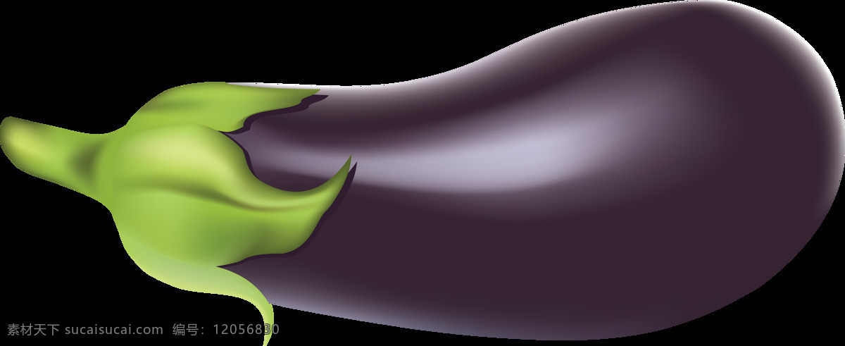 紫色 茄子 元素 png元素 免抠元素 蔬菜 透明素材 紫茄