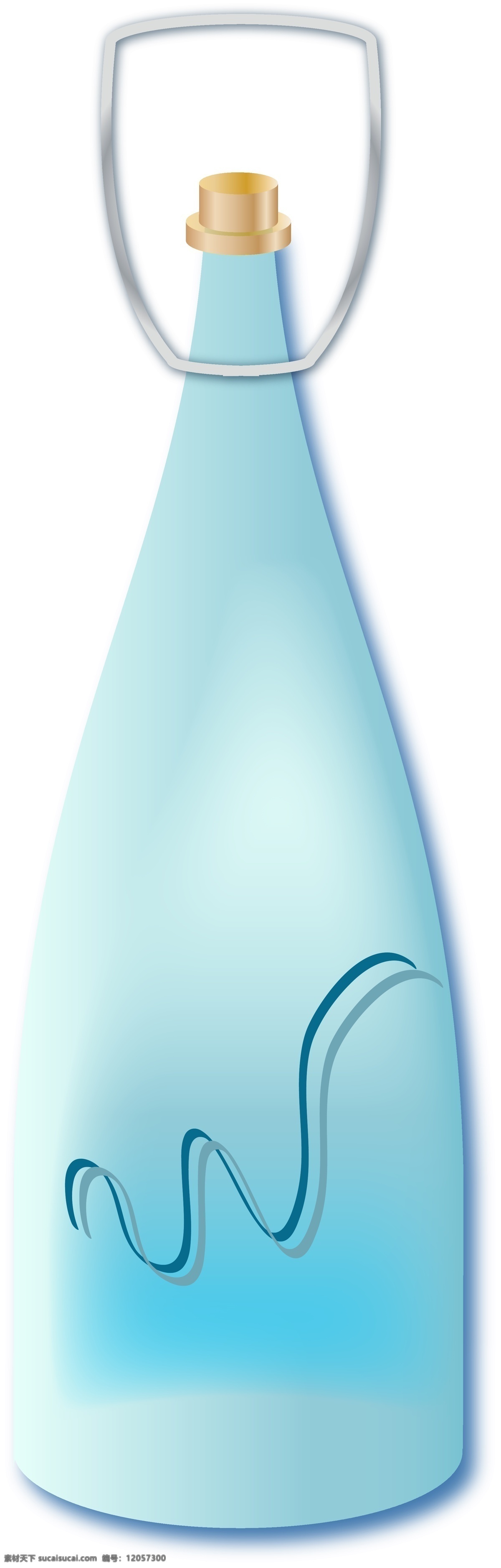 立体 磨砂 感 蓝色 玻璃瓶 瓶子 酒瓶 瓶罐 水瓶 2.5d 磨砂玻璃瓶 瓶