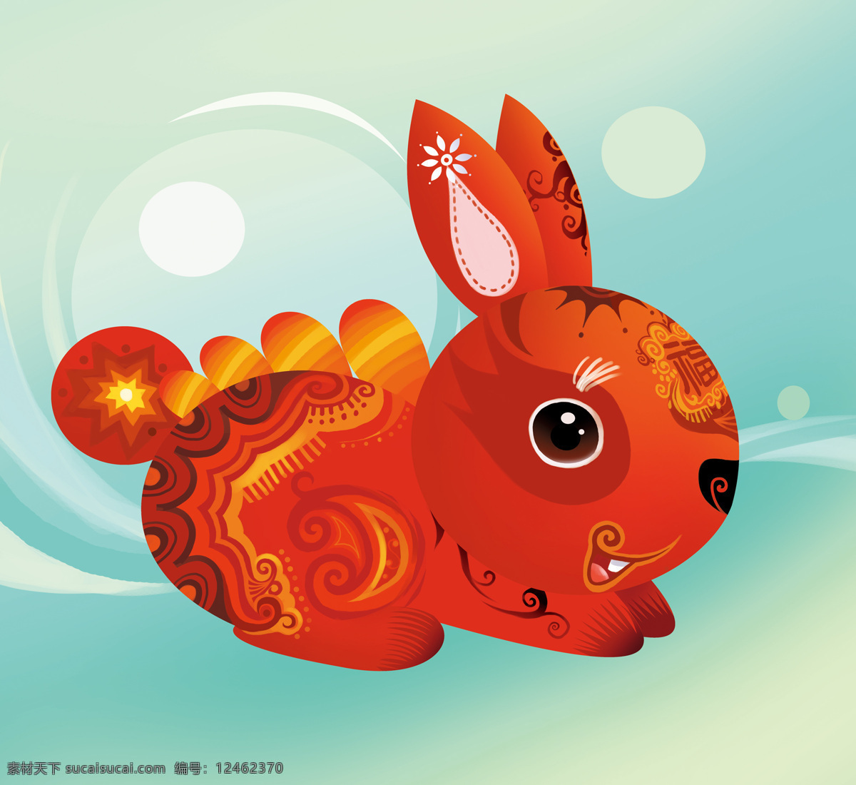 翅膀 传统 绘画 绘画书法 可爱 兔年 兔子 新年 中国 文化艺术 兔子设计素材 兔子模板下载 psd源文件