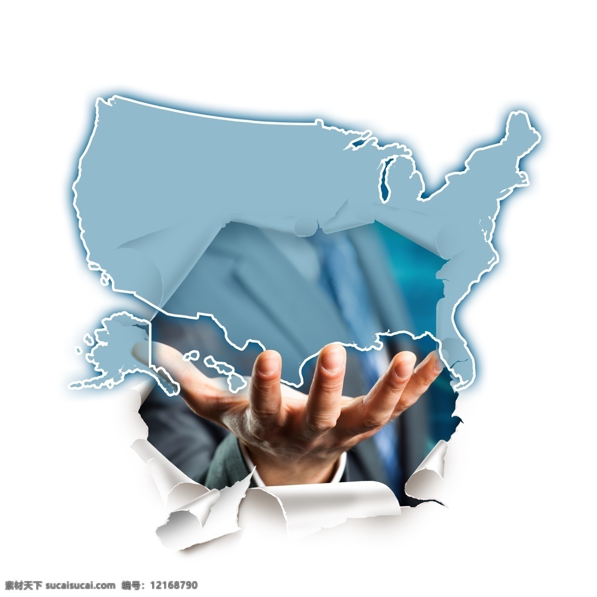 美国 地图 商务 男士 商务男士 职业人物 美国地图 职业男性 手捧着 手势 其他人物 人物图片