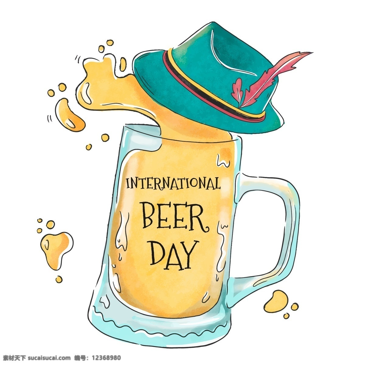 手绘卡通啤酒 手绘 啤酒 饮料 酒 啤酒素材 啤酒背景 卡通啤酒 手绘啤酒 啤酒杯 啤酒文化 啤酒节 卡通设计