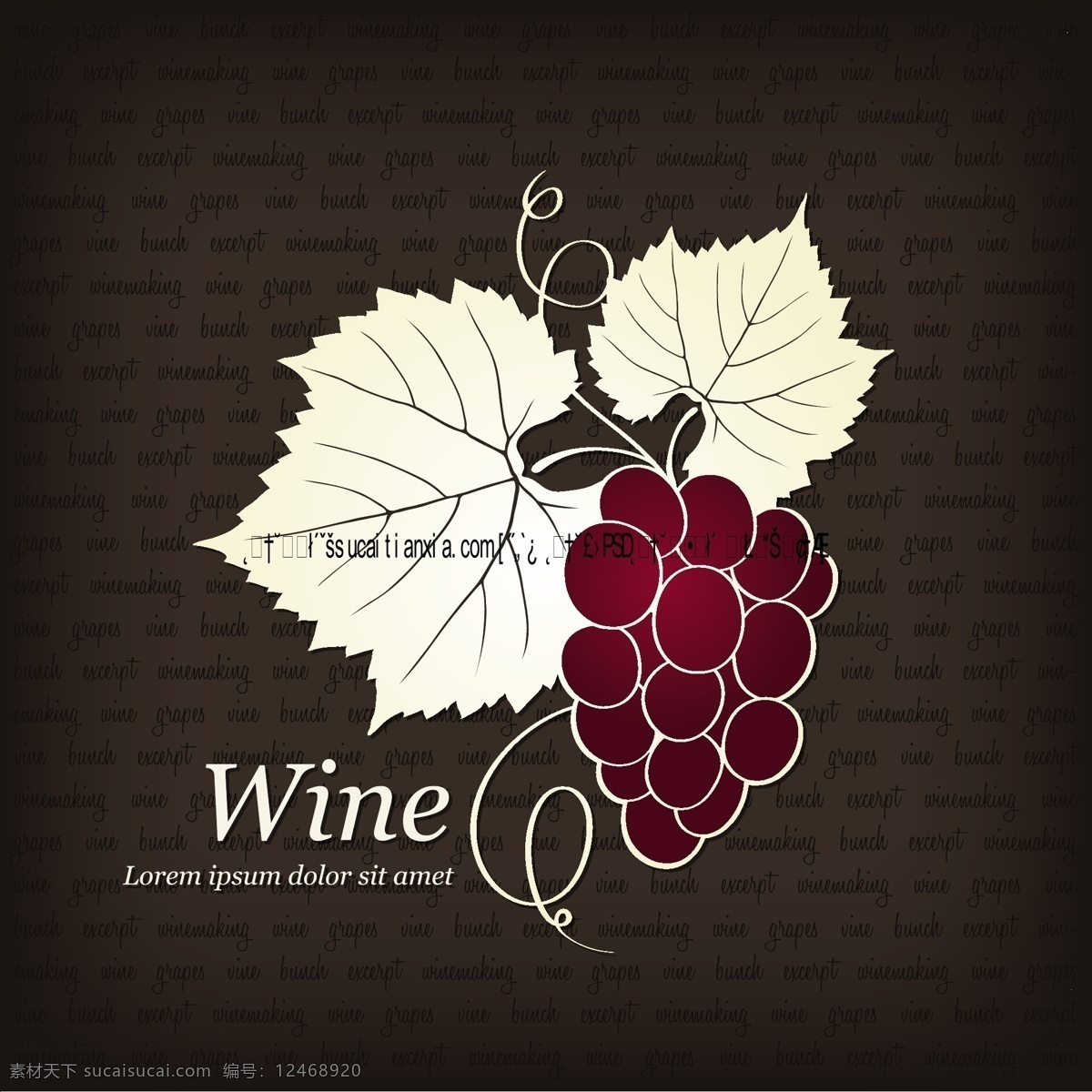 线描 葡萄酒 标志 图标 矢量 红酒标志 葡萄 葡萄酒标志 线描图标 叶脉 叶子 矢量图 其他矢量图