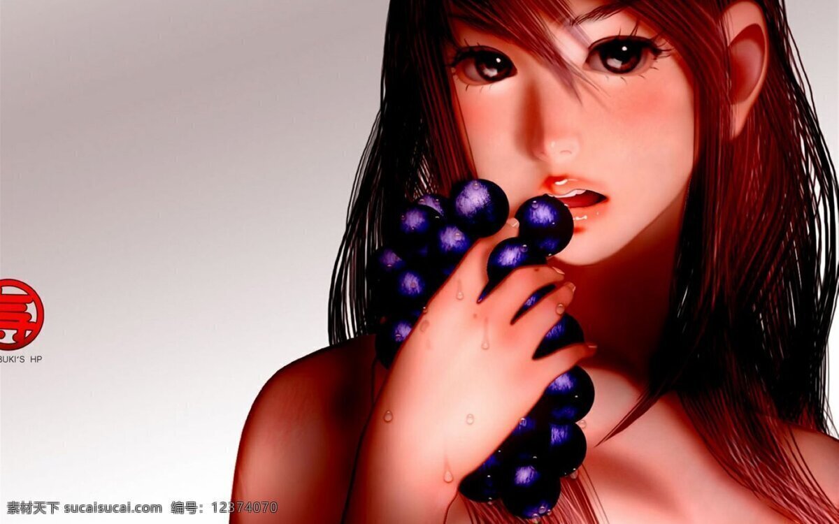 壁纸 插画 动漫动画 动漫人物 高清壁纸 绘画 美女 美女壁纸 手绘 设计素材 模板下载 手绘美女 葡萄 艺术 板绘美女 插画集