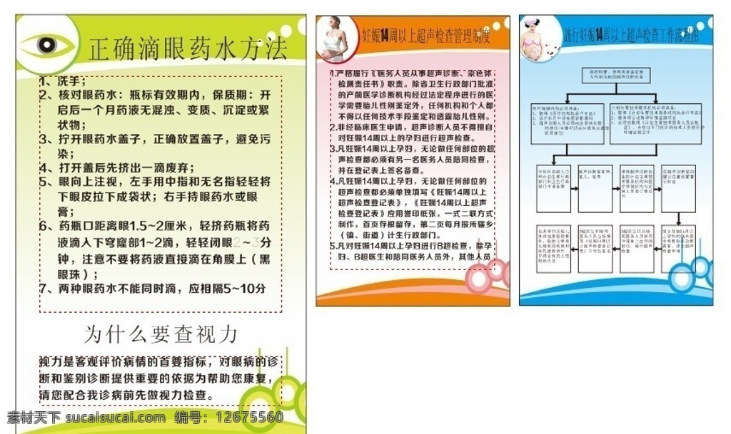 正确 滴眼 药水 方法 妊娠 超声检查 管理制度 工作流程 医院海报 眼科海报 矢量海报 矢量