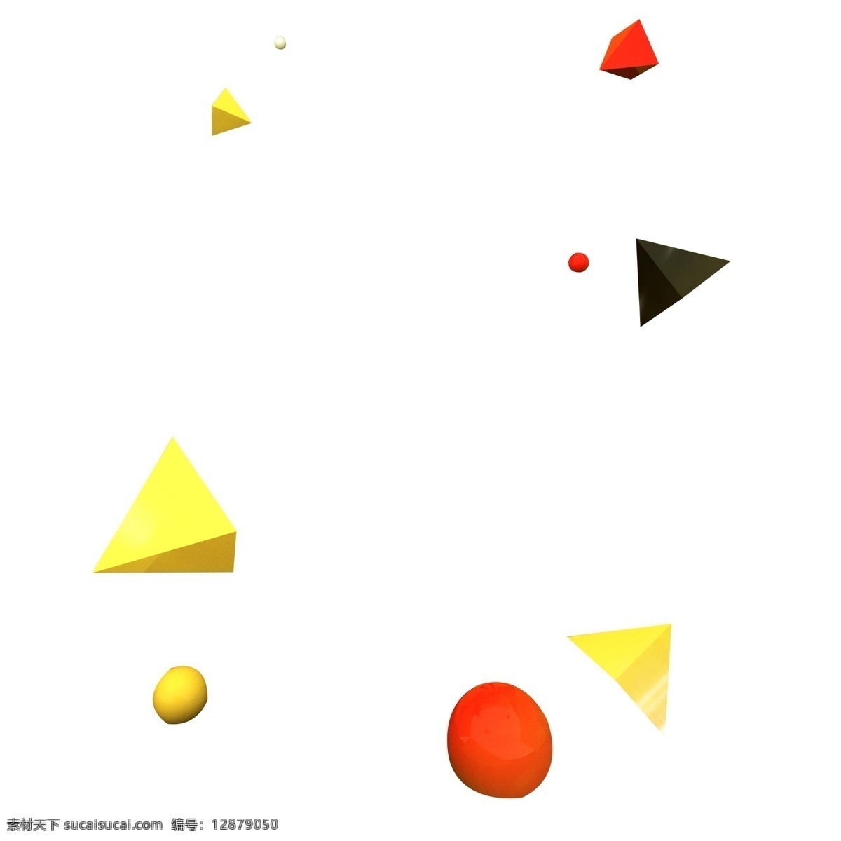 彩色 几何 三角形 电商 元素 创意 活动 纹理 闪光 层次 漂浮 光泽 圆球 尖锐