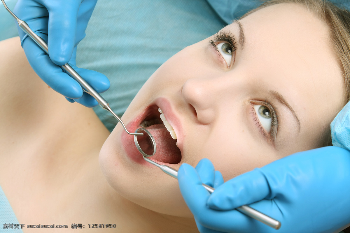 牙齿 主题 牙齿主题 女人 女性 女患者 看医生 看牙医 外国人物 医生 女医生 牙医 医学 治疗 医疗用具 医疗素材 生活人物 人物图片