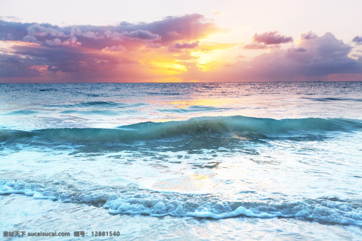 美丽 彩色 日落 海边 适合 壁纸 背景图片 美丽的 壁纸背景 自然景观 自然风景
