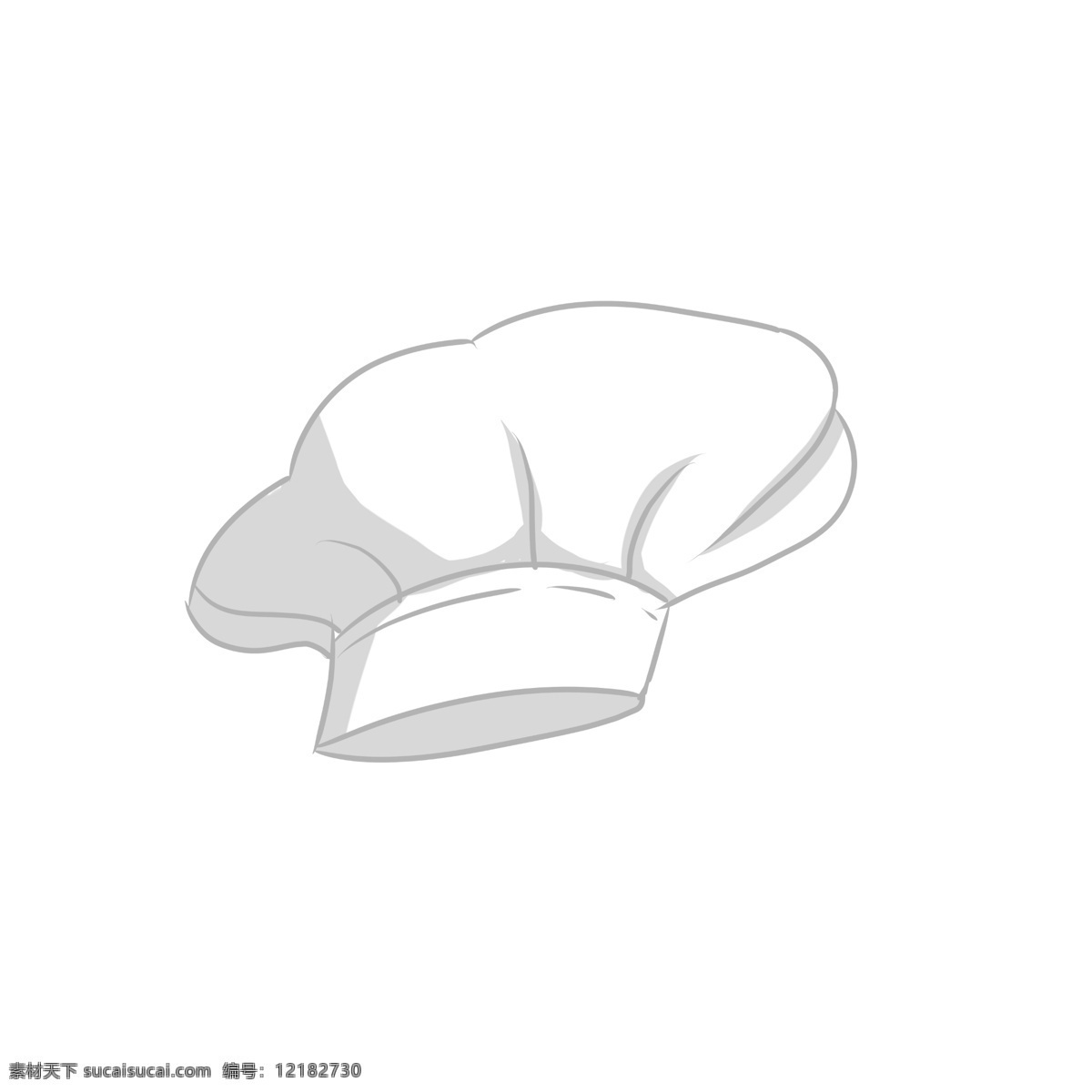 矢量图 白色 厨师 帽 厨师帽子 卡通手绘图 褶皱 帽子
