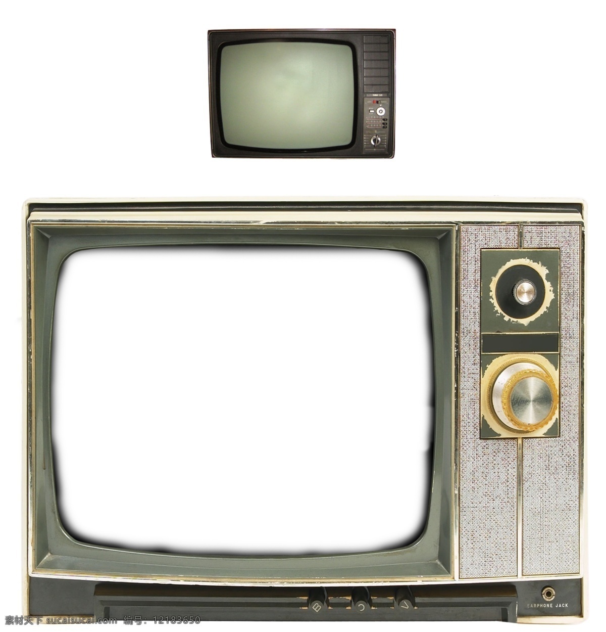 怀旧老电视机 电视机 黑白电视 怀旧 老早 小时候 废弃物品 物品 分层 源文件