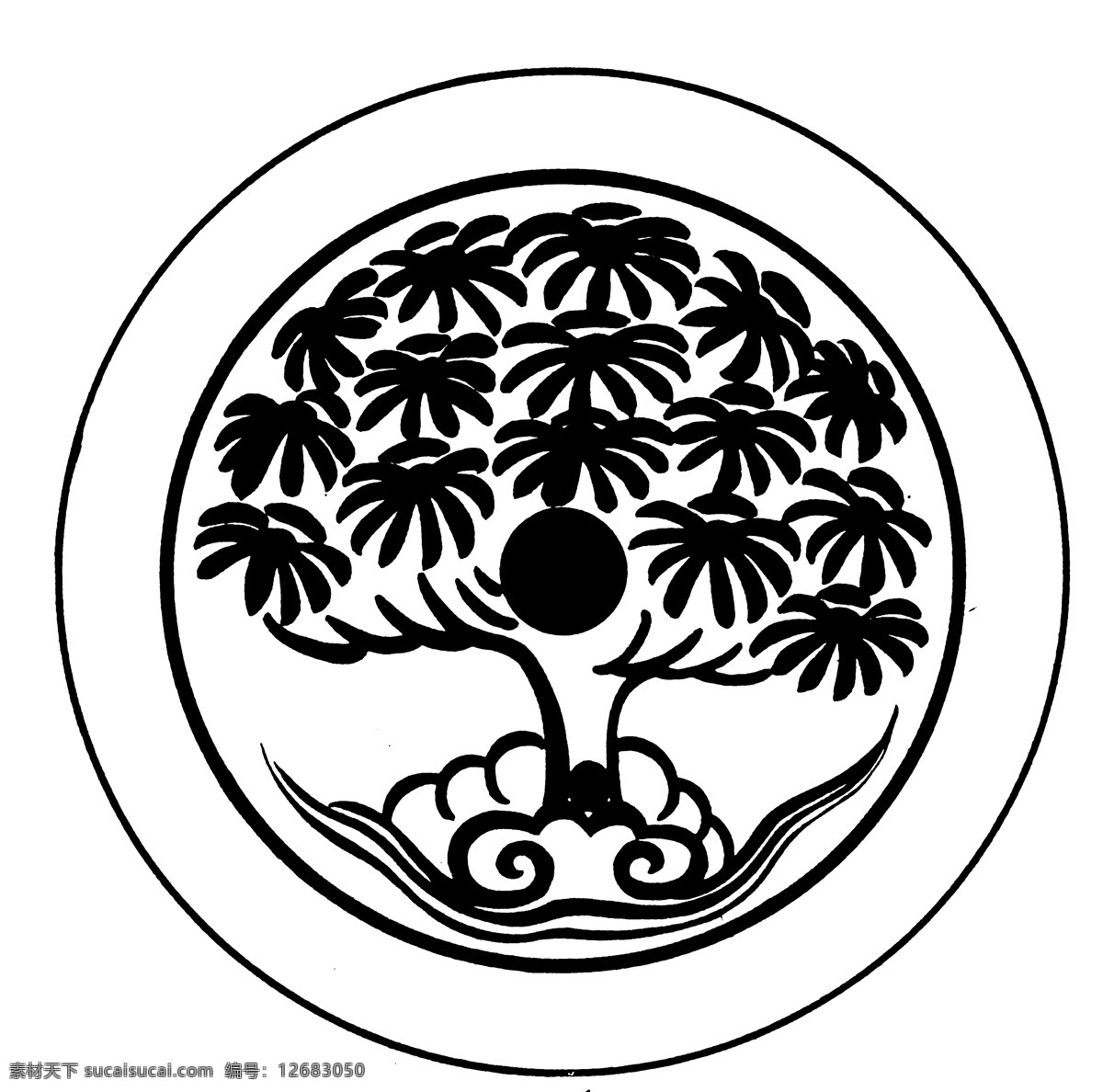 器物图案 两宋时代图案 中国 传统 图案 设计素材 装饰图案 书画美术 白色