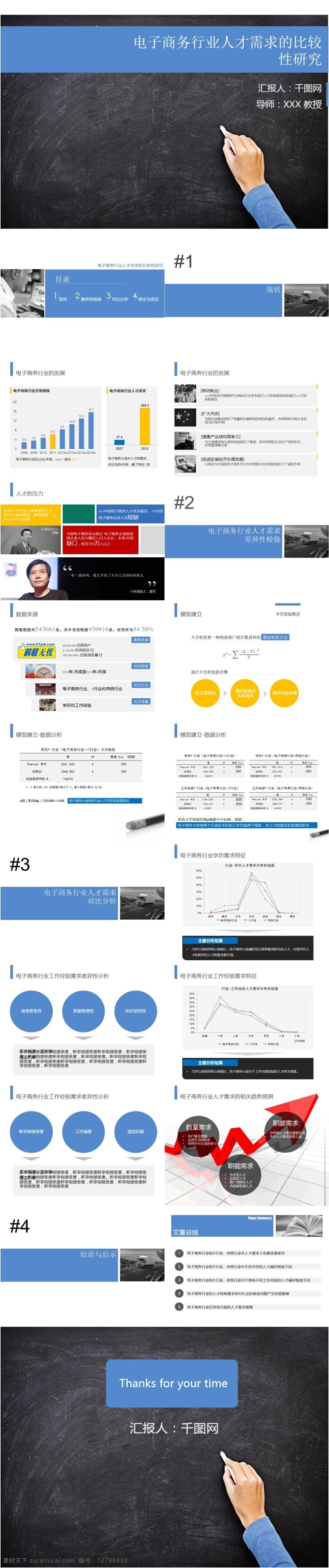答辩 模板 ppt模板 小清新 简约 时尚风格 万能 研究汇报模版 几何
