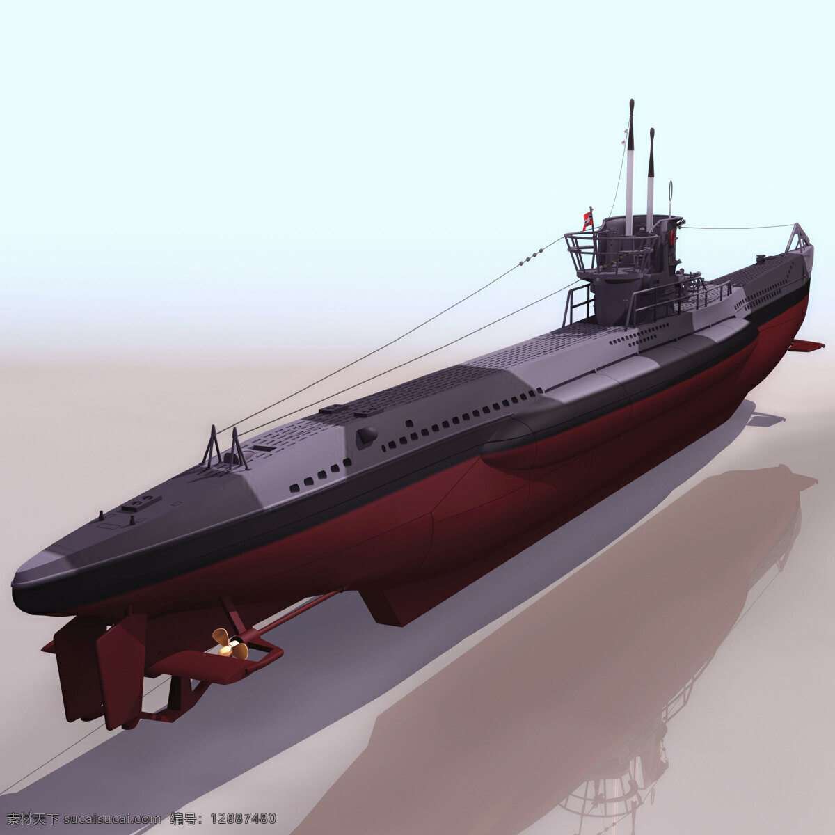 船模型09 type7b 军事模型 船模型 海军武器库 3d模型素材 其他3d模型