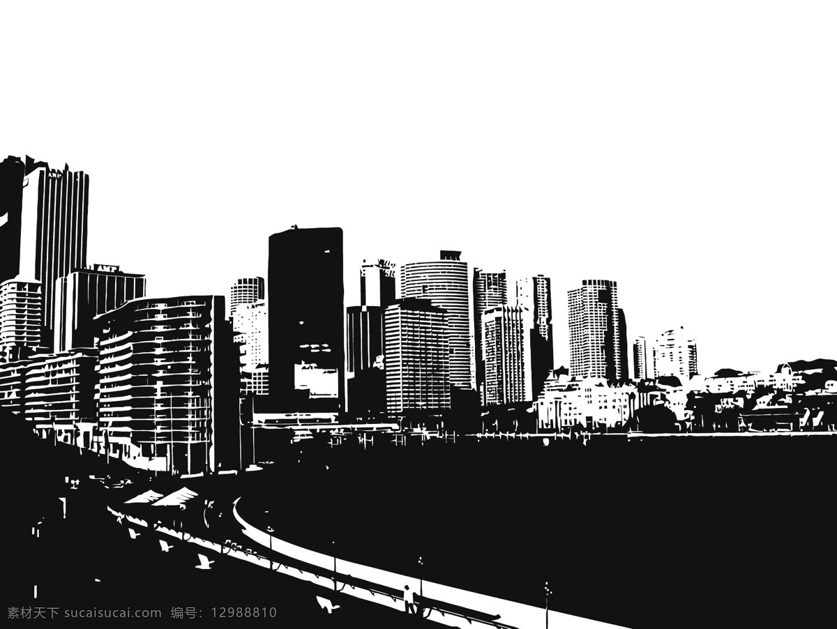 香港 城市 剪影 城市建筑 公路 建筑家居 香港城市剪影 大樓 天際線 大廈 矢量 装饰素材 建筑设计