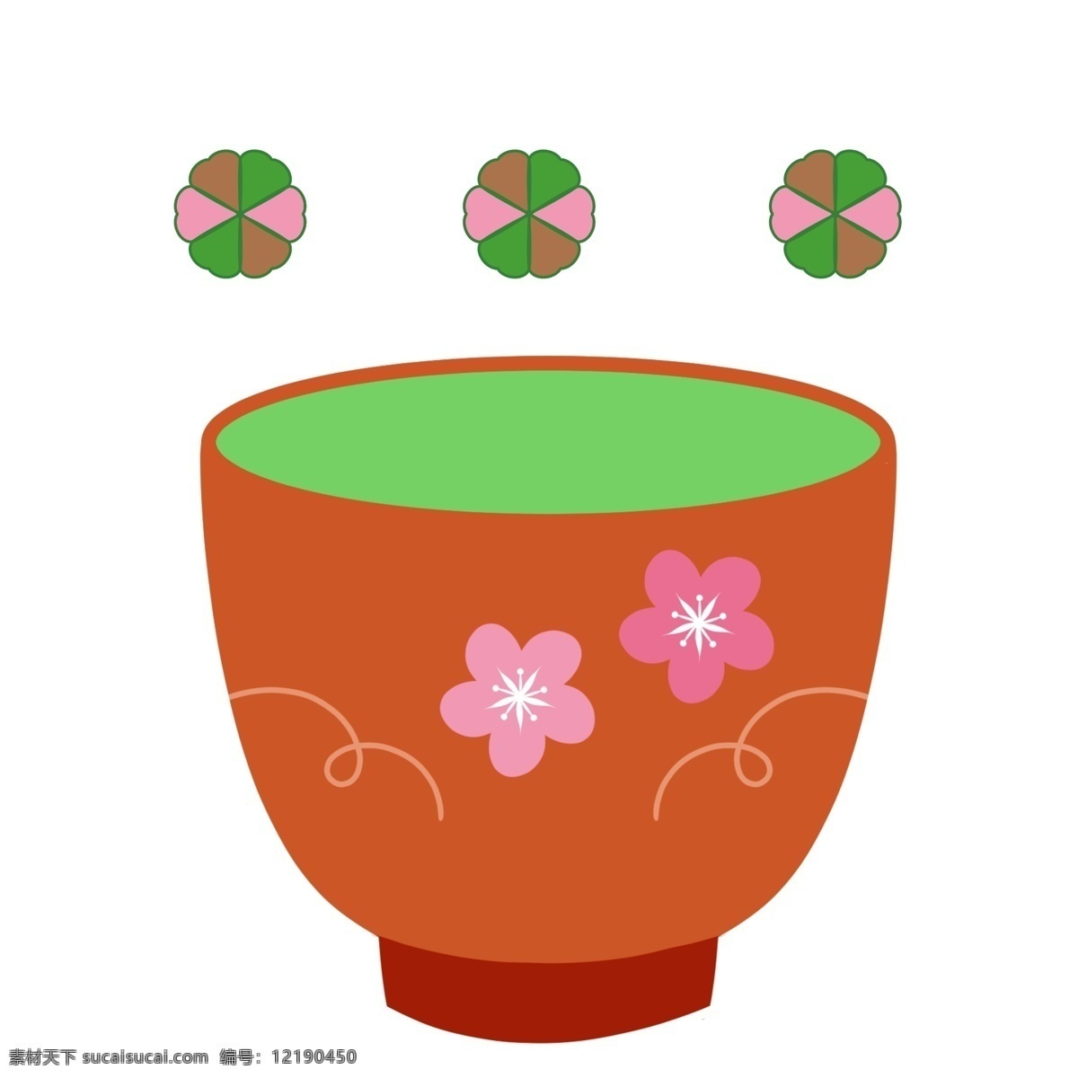 红色 寿司 茶 插画 红色的寿司茶 漂亮的寿司茶 创意寿司茶 红色的小花 营养寿司茶 寿司茶插画