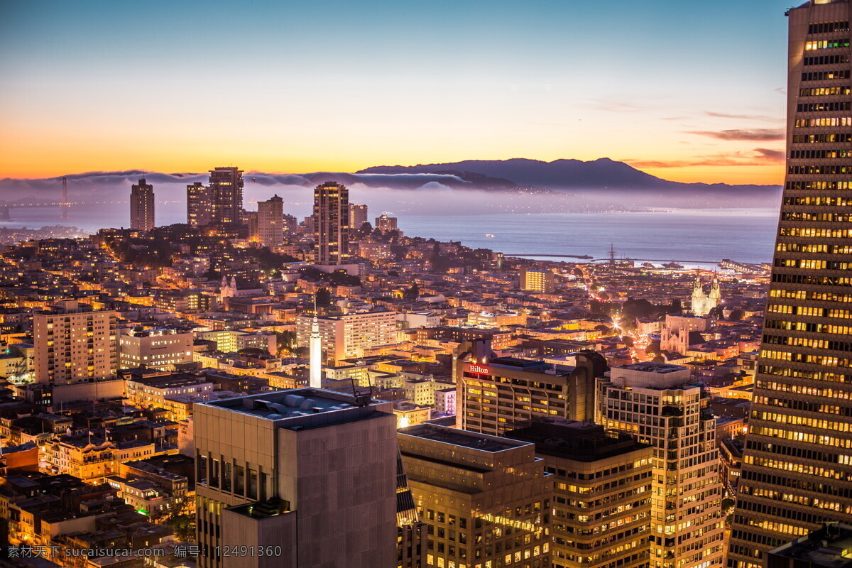 美国 旧金山 城市 旧金山图片 美国旧金山 城市图片 傍晚景色 城市夜景