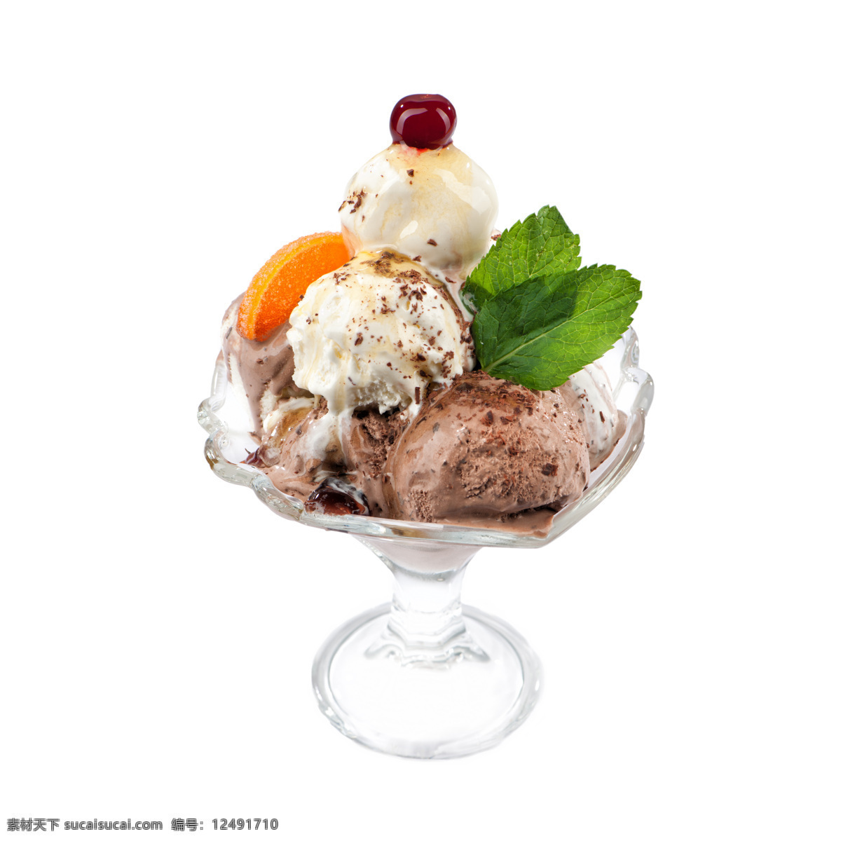 冰淇淋摄影 冰淇淋 冰激凌 美食 美味 玻璃杯子 水果蔬菜 餐饮美食 白色