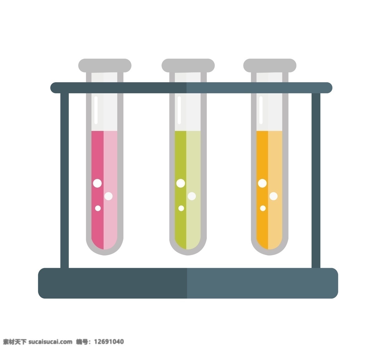 化学实验 试管 插画 化学药品 液体 红色 绿色 黄色 化学 实验 化学教学实验