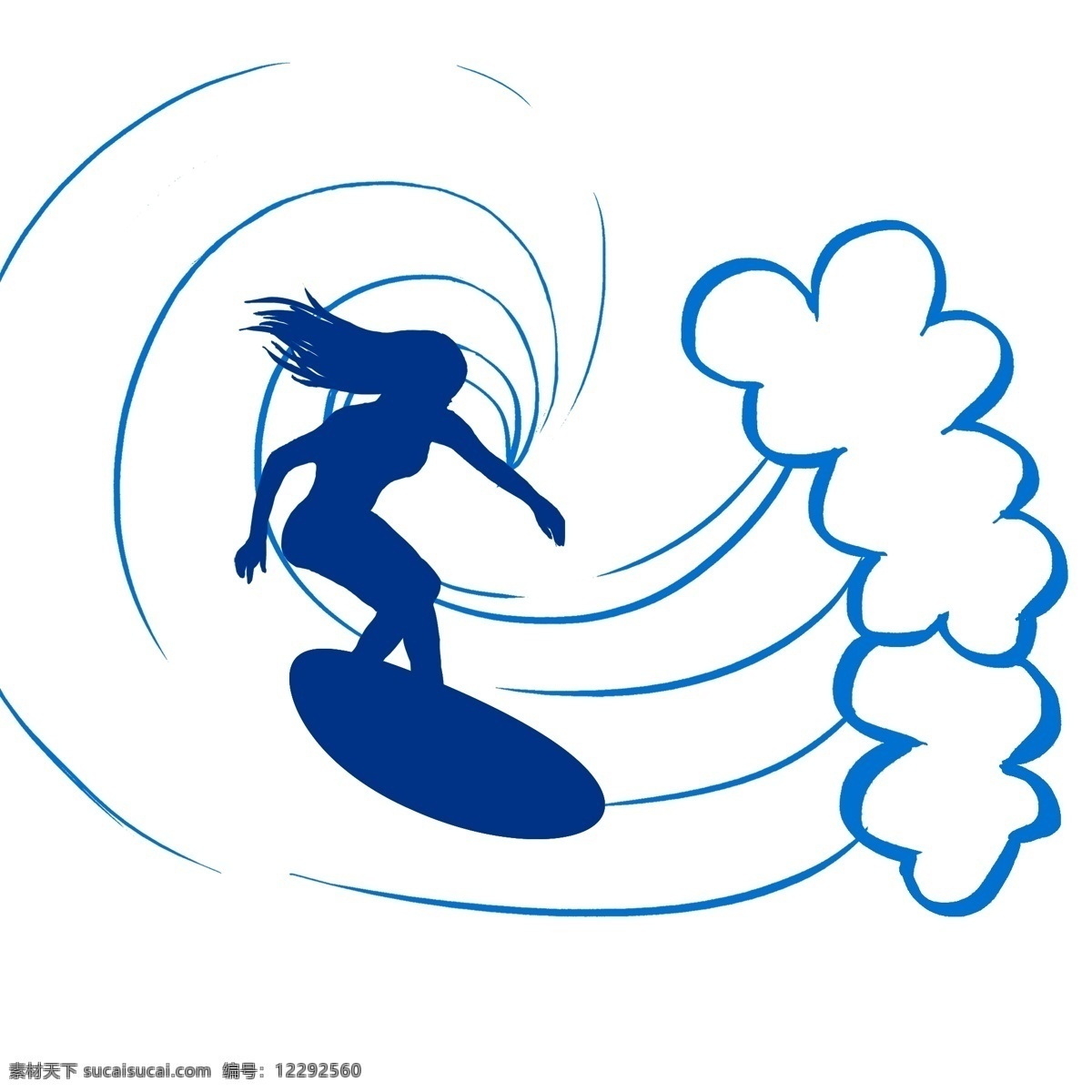 夏日 海洋 蓝色 浪花 女人 冲浪 手绘 夏季旅游 海上冲浪 蓝色浪花 女人冲浪 激情 暑期冲浪 浪花一朵朵