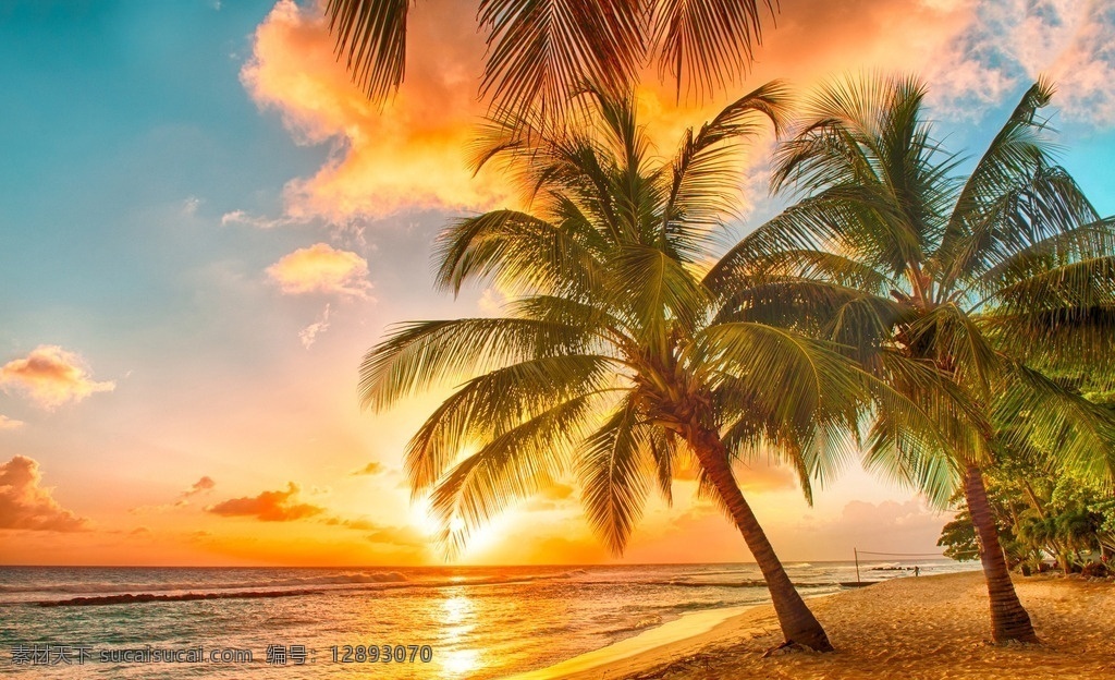 海滩余晖 黄昏 落日 夕阳 余晖 沙滩 沙子 海边 大海 椰子树 太阳 阳光 天空 云彩 海边风景 海景 海洋 旅游 度假 海边美景 美景 自然风景 自然景观 假期 假日