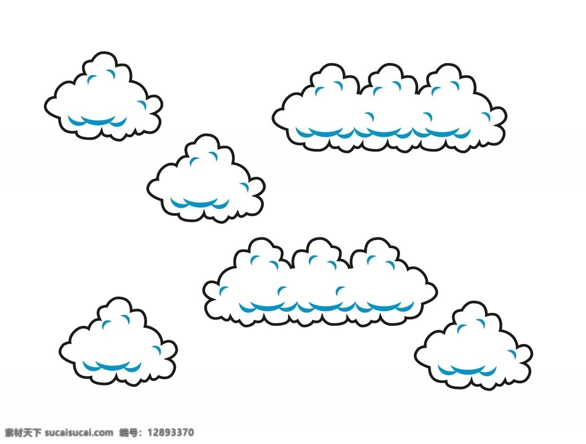 卡通云 云朵 天空 云 云彩 白云 卡通设计