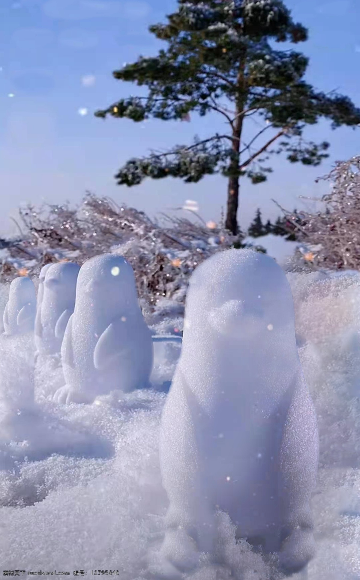 企鹅雪人图片 雪人 企鹅 漂亮 唯美 好看 雪