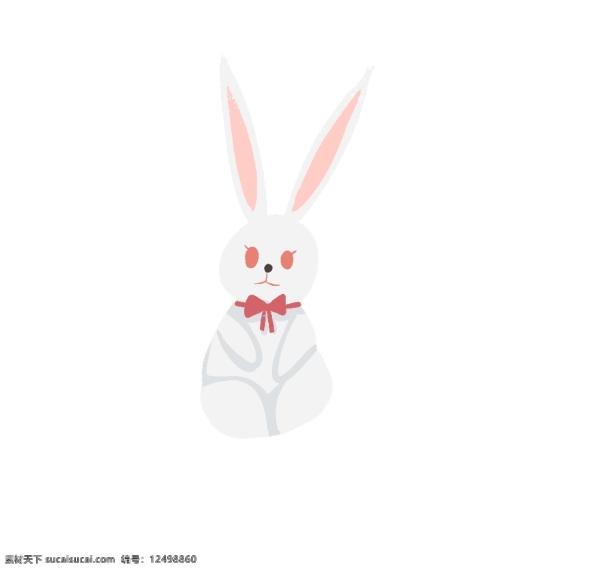 一只兔子 白色 动物 可爱