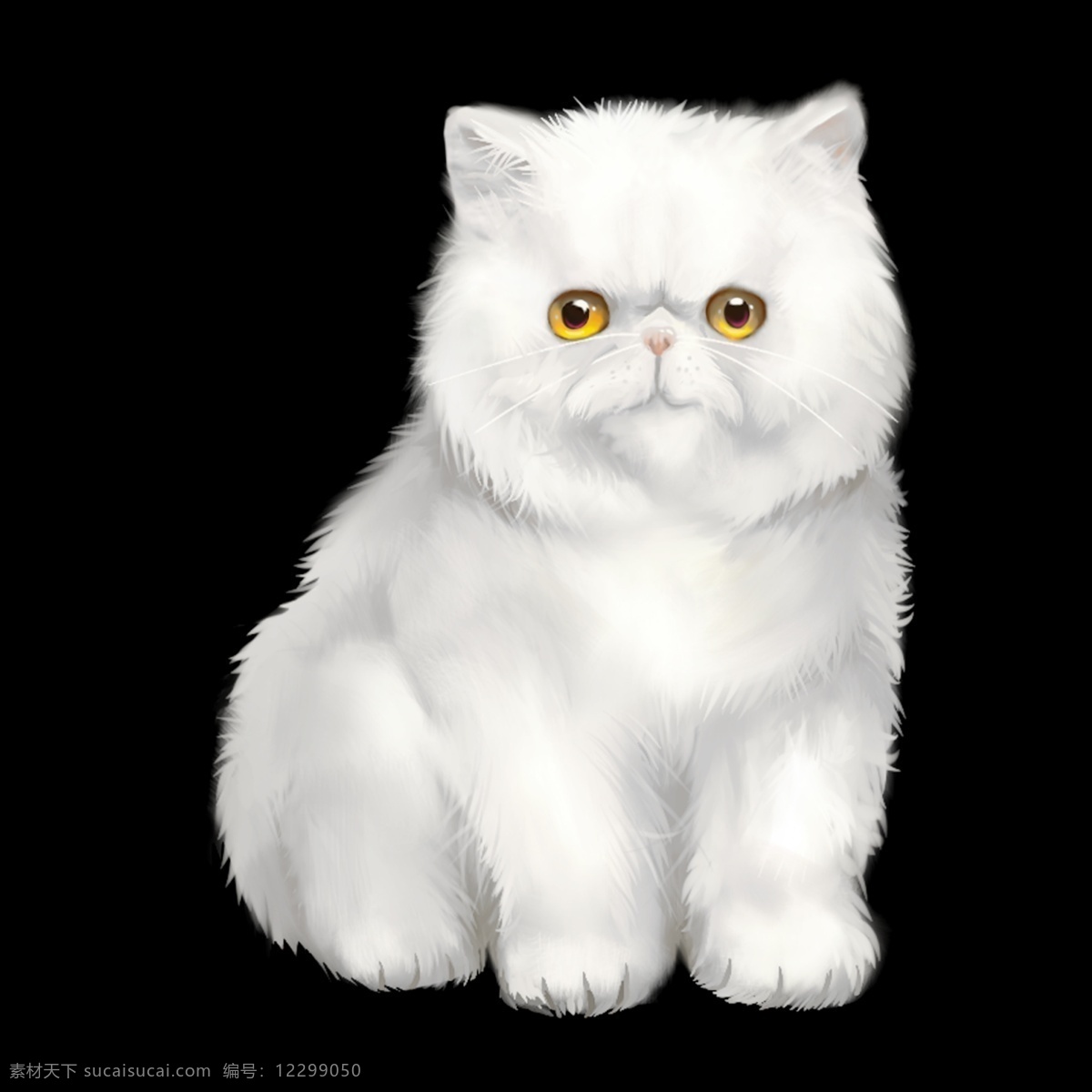 加菲猫 白猫 卡通 插画 加菲猫白猫 卡通插画 儿童 元素 花纹 amp 背景 免 抠 图 分层