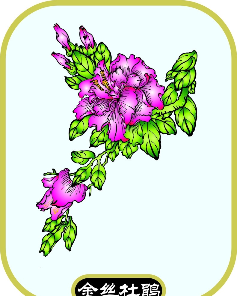金丝杜鹃 植物 花草 花卉 生物世界 矢量