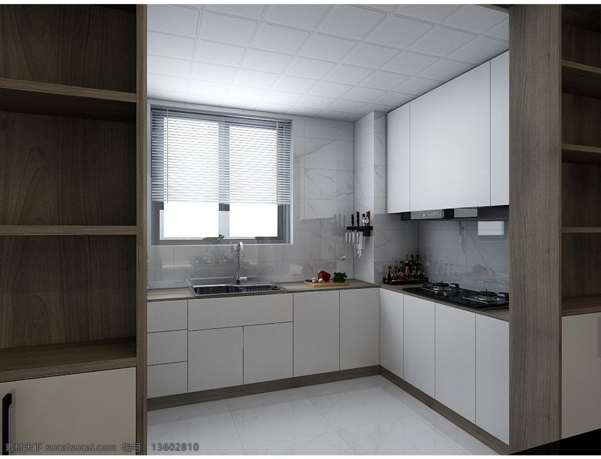 家装 厨房 效果图 效果 装饰 样板 环境设计 室内设计