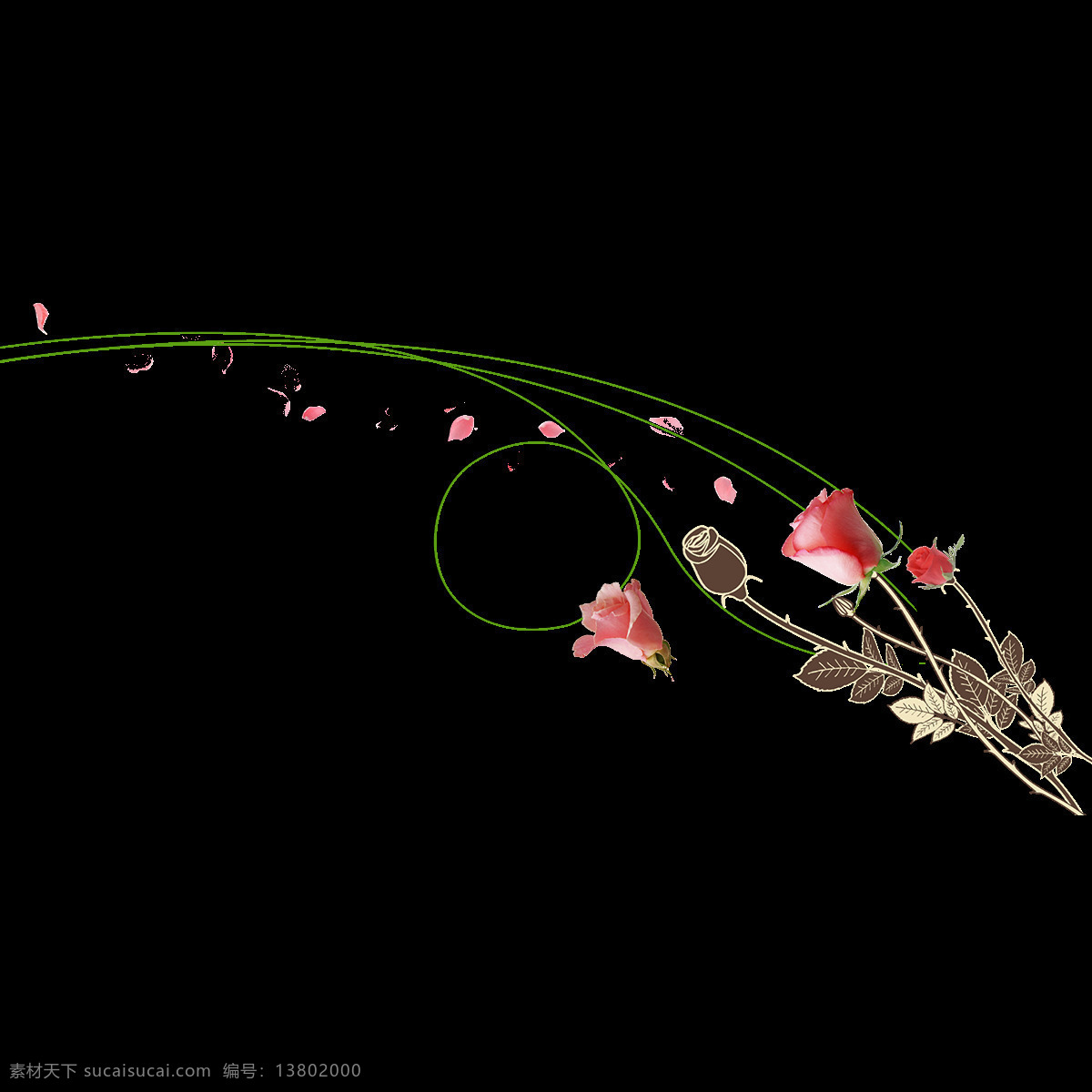 飞舞 玫瑰 元素 png元素 爱情 表白 惊喜 免抠元素 情人 情人节 透明素材