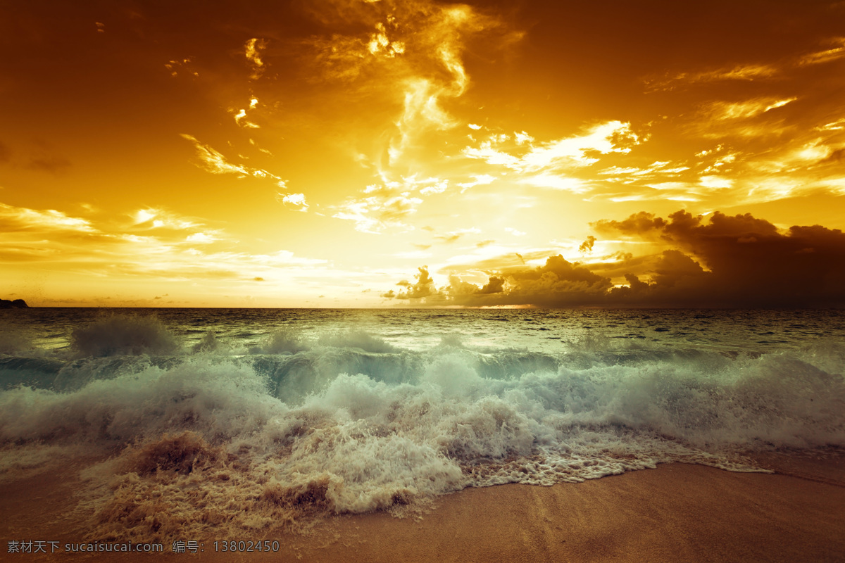 海浪 海边 沙滩 海滩 夕阳 黄昏 风景 度假 梦幻 大海 海洋 海景 海水浴场 海岛 热带 美景 自然景观 自然风景