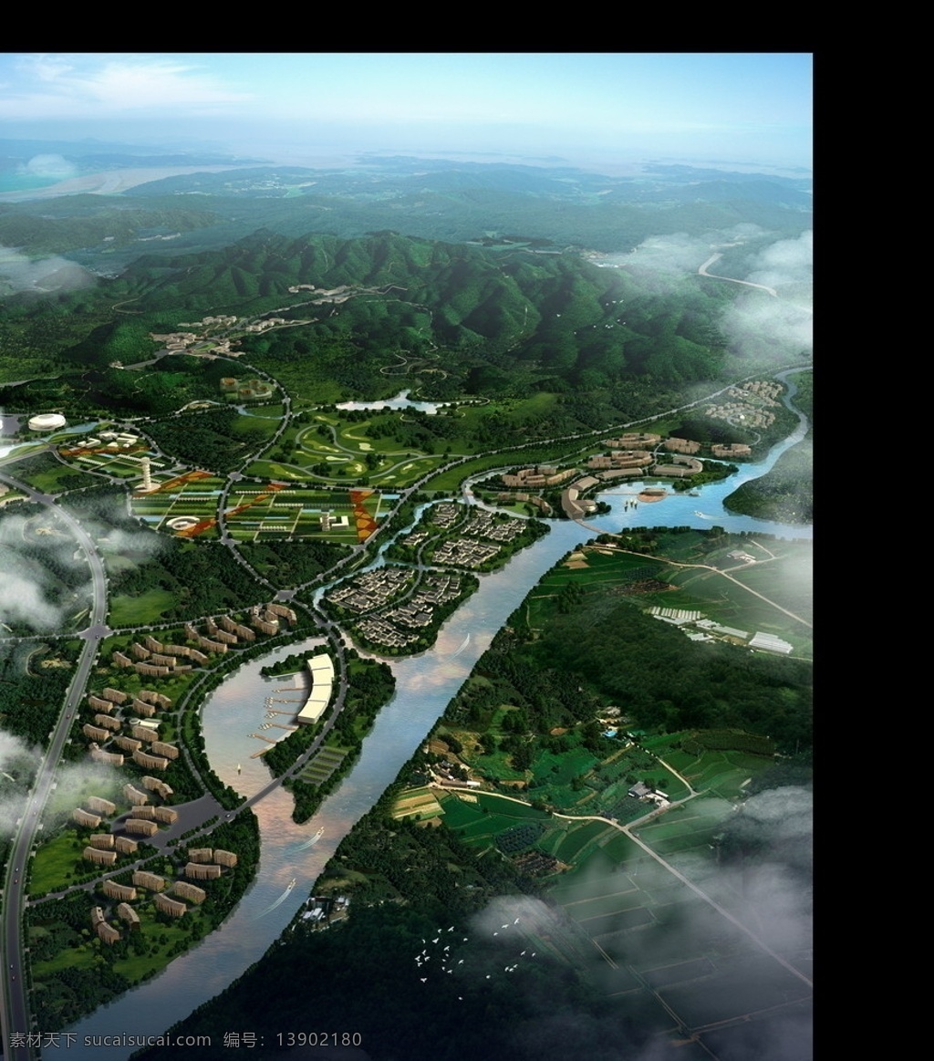 湿地 公园 鸟瞰 效果图 建筑效果图 鸟瞰效果图 公共建筑 城市建筑 建筑外观 建筑外立面 psd文件 车流 行人 公路 建筑群 景观效果图 景观设计 3d效果图 城市景观 商业建筑 景观分层文件 建筑物 设计原文件 高楼 室外模型 3d 源文件 文件 分层 环境设计