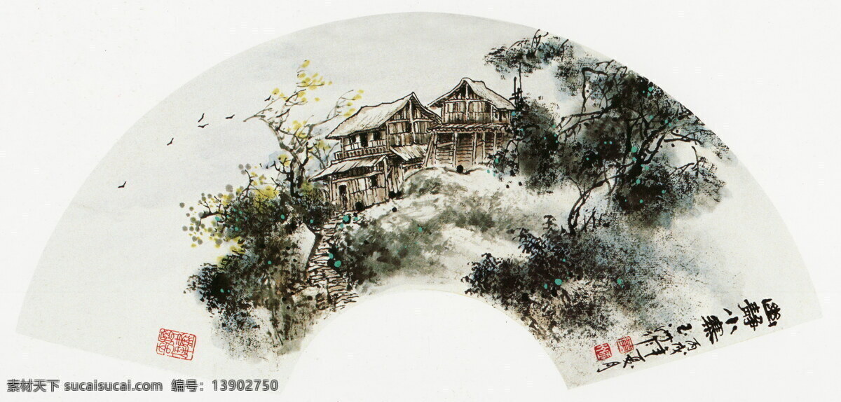 彩墨山水画 风景画 国画 绘画书法 瀑布 山 山水画 幽静 小寨 设计素材 模板下载 幽静小寨 黄玉洲 黄玉洲国画 中国画 写意画 书法 大师作品 写意 水 树 水墨画 黄玉 洲 彩墨 文化艺术 装饰素材 山水风景画