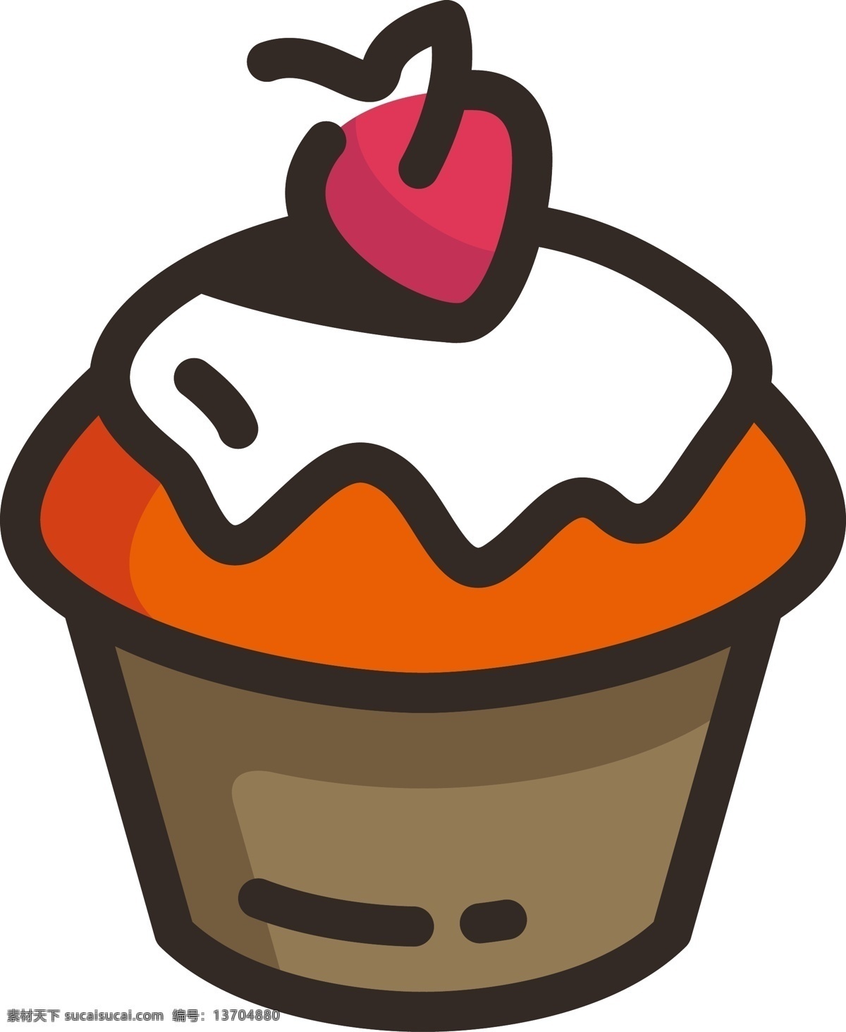 卡通 殷 桃 冰淇淋 杯子 蛋糕 按钮图标 网页图标 殷桃冰淇淋 ui应用图标 杯子蛋糕图标