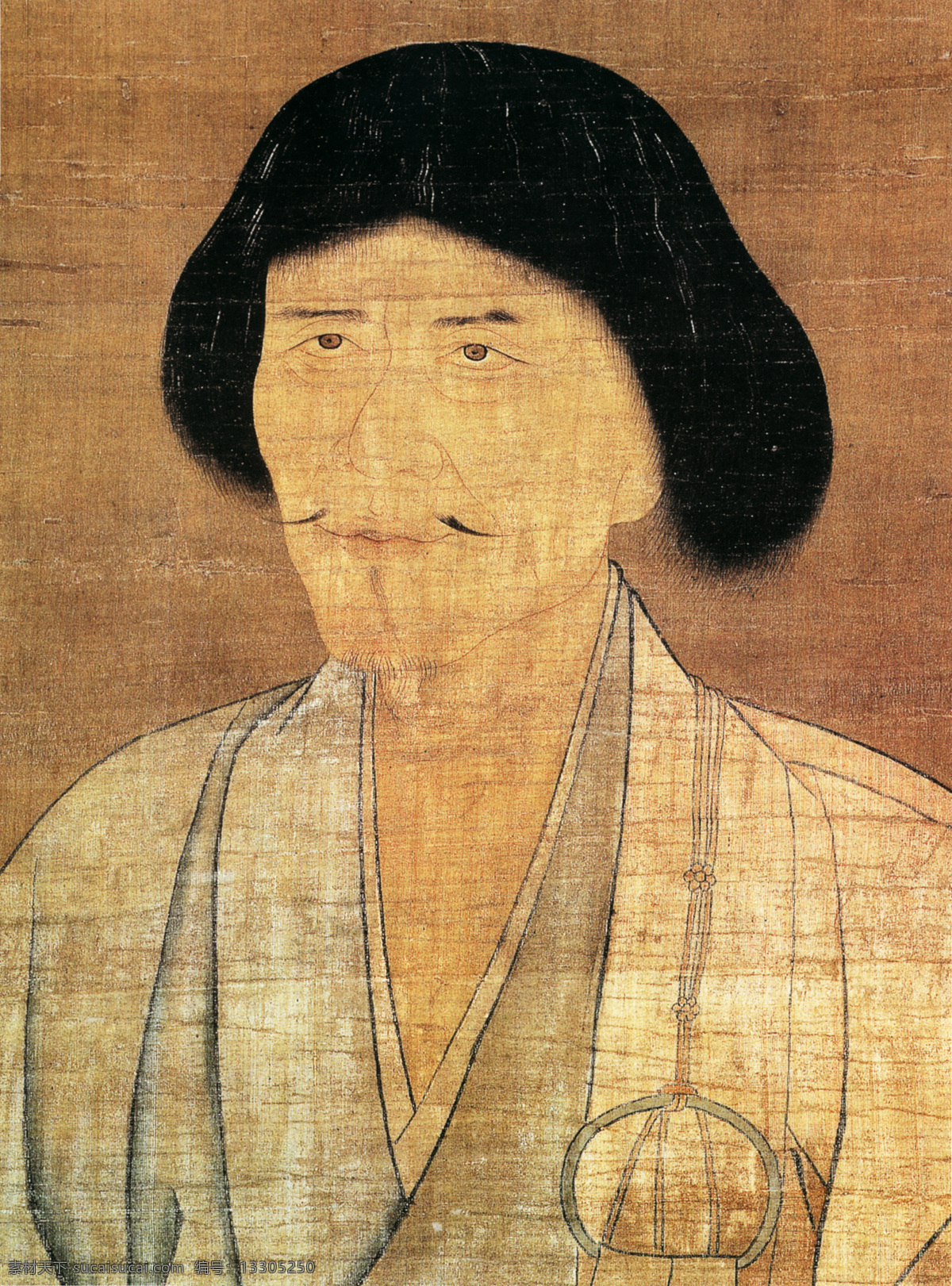 高峰 原 妙 禅师 神仙佛像 中国古画 设计素材 古典藏画 书画美术 黑色