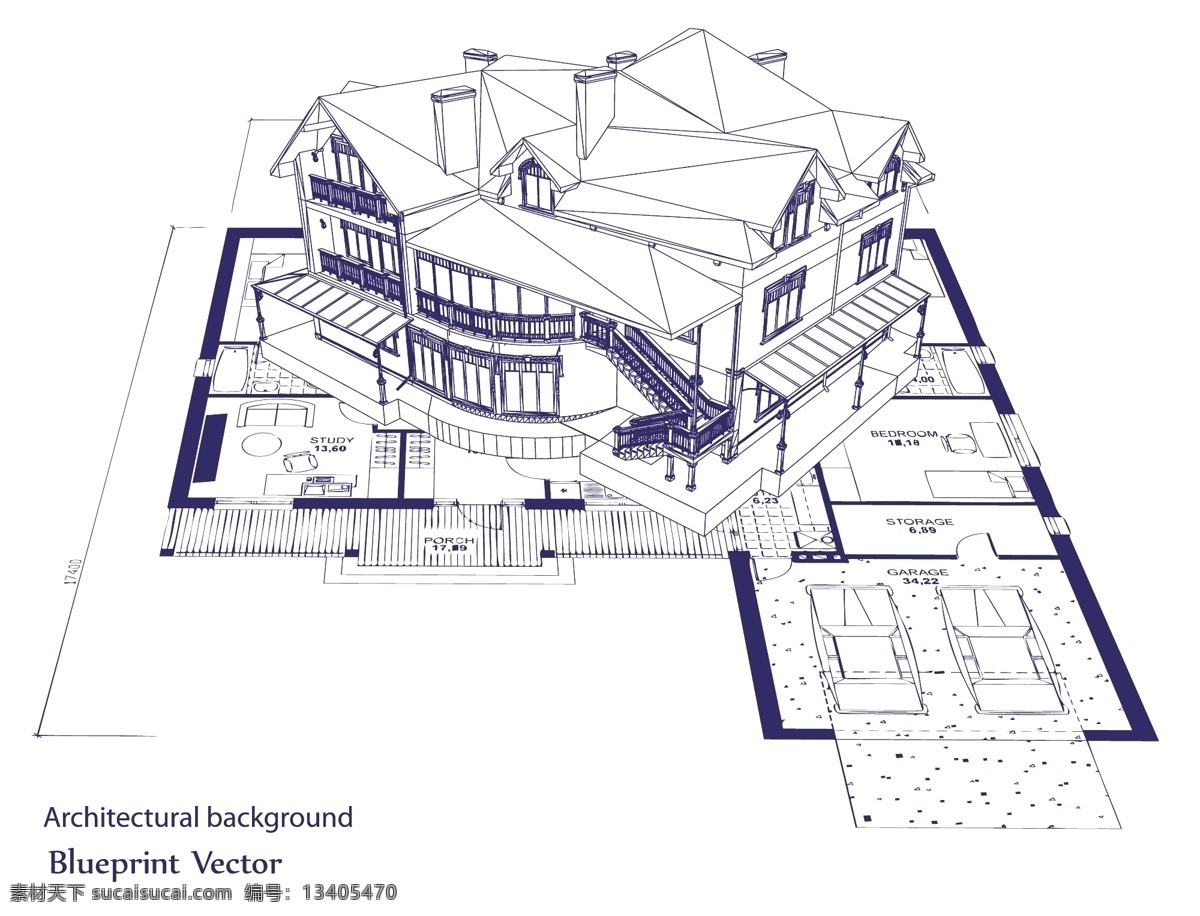 建筑 立体 绘制 图 建筑图纸 建筑绘制图 房屋绘制图 透视绘制图 白色