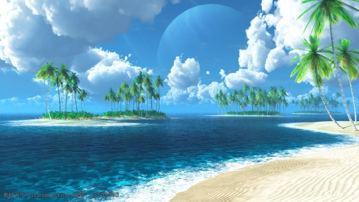 清新 自然 美景 电脑 壁纸 海边 风景 唯美风景 大海 青色 天蓝色