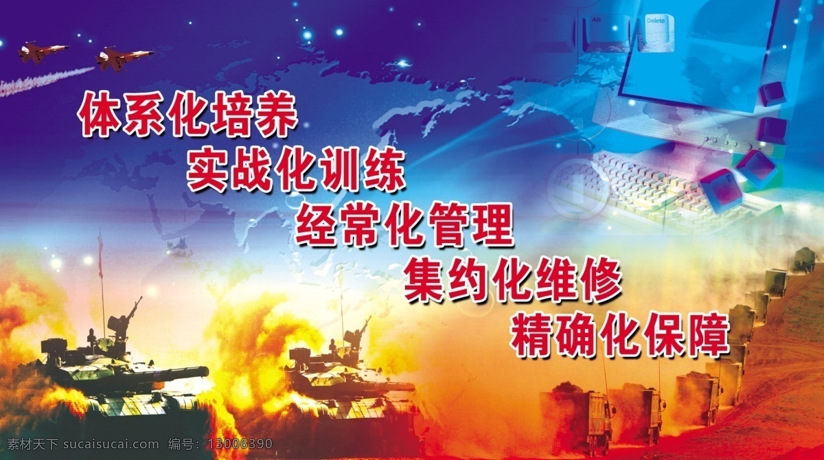 部队灯箱 体系化 实战化 经常化 集约化 精确化 部队 保障 维修 管理 训练 培养 分层 源文件