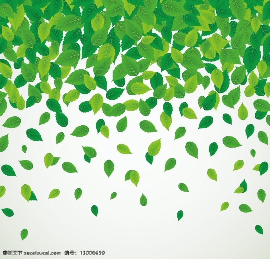 矢量绿叶 绿叶 绿化 环保 节能 矢量 纹理 底纹边框 背景底纹