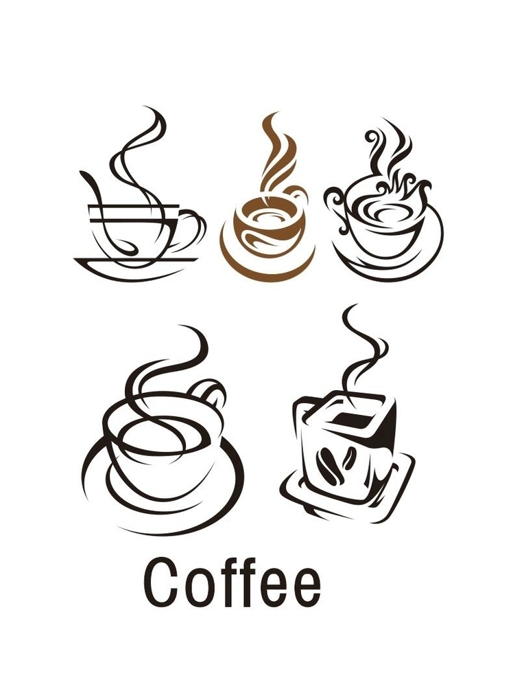 咖啡杯子 矢量图 咖啡 热咖啡 coffe