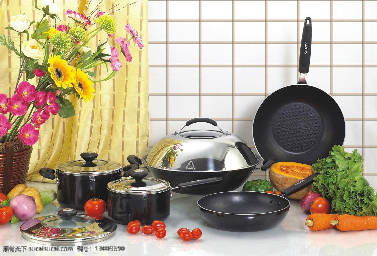 锅 不锈钢厨具 蔬菜 花 生活百科 家居生活