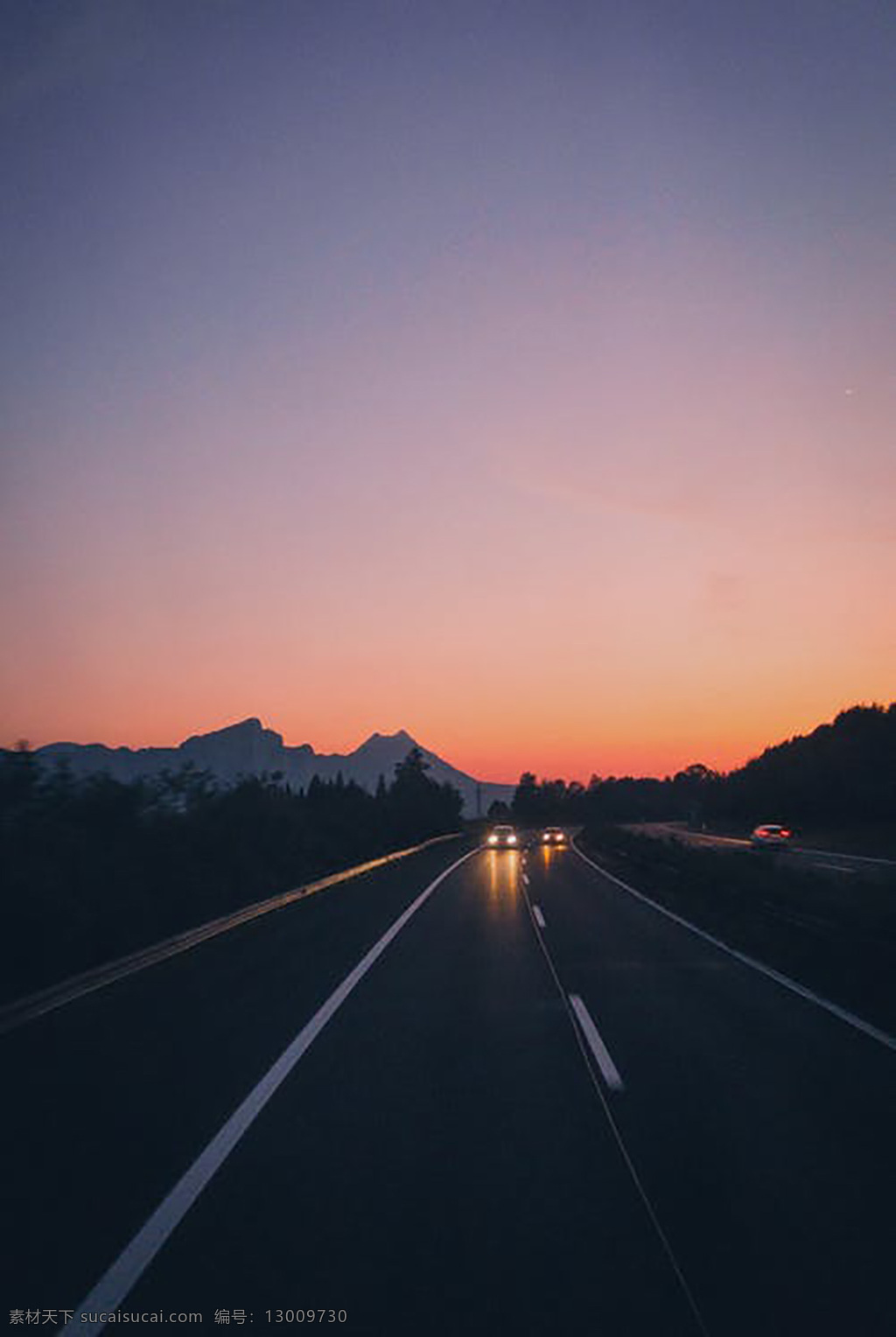 夜晚路 夜晚 大路 马路 公路 晚霞 背景 桌面 自然景观 山水风景