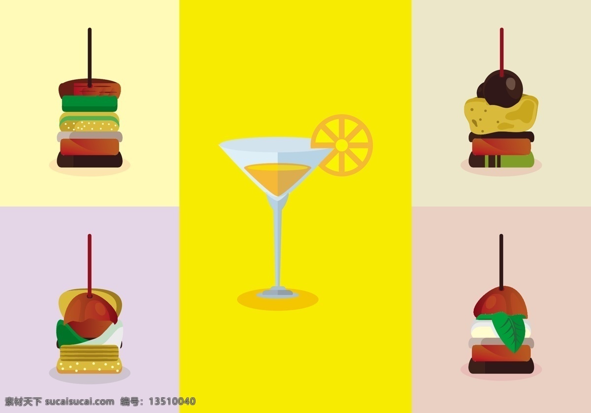 手绘 矢量 甜点 高脚杯 矢量甜点 手绘食物 手绘甜点 饮料