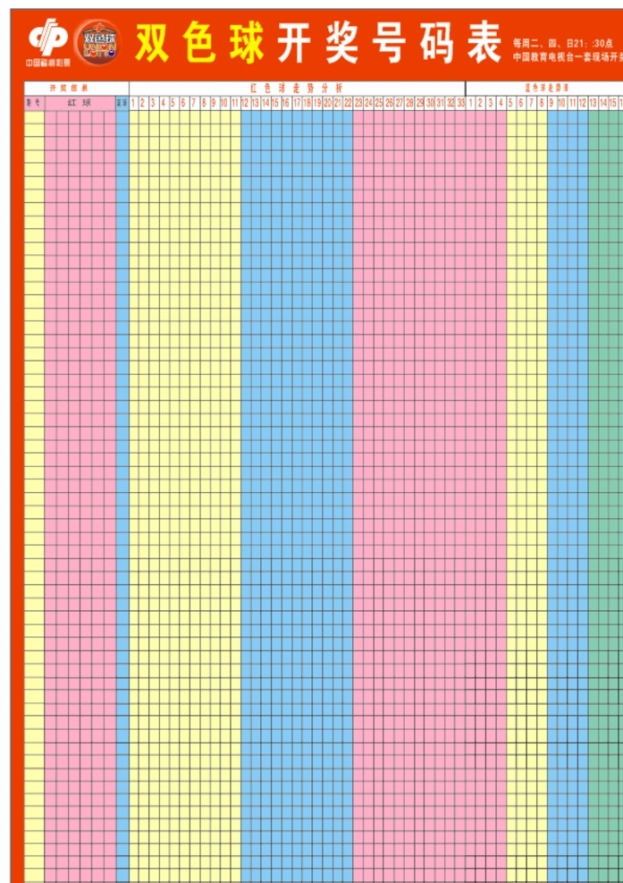 双色球 号码表 走势图 开奖号码表 福彩双色球 室外广告设计